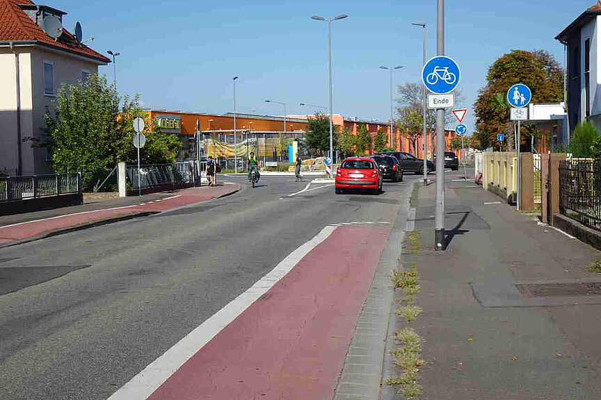 Radweg endet