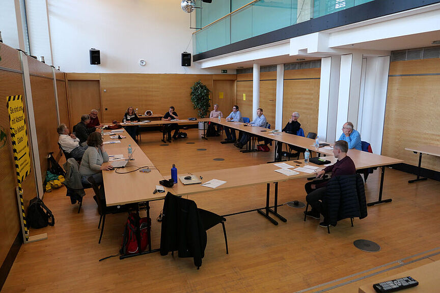 Workshop Landesbetrieb Mobilität Teilnehmerrunde beim Workshop mit dem LBM