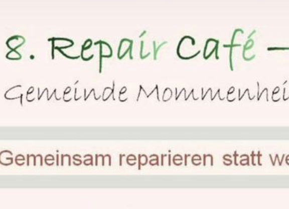 Einladung zum 8. Repair-Café in Mommenheim