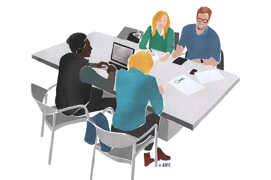 Planungsrunde Illustration Planungsrunde Illustration